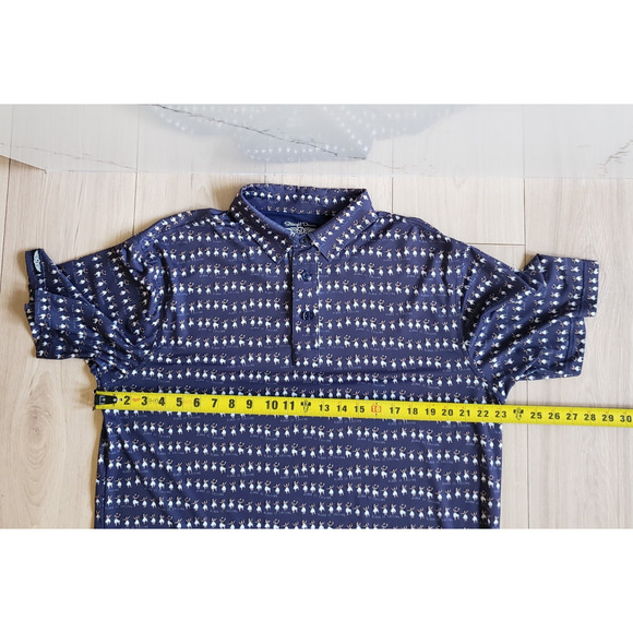 Straight Down Polo Men L Performance Golf Shirt Hula Aloha Girls River Forest CC - Picture 5 of 5